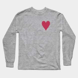 Small Viva Magenta Heart Pantone Color of the Year 2023 Long Sleeve T-Shirt